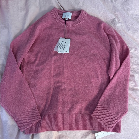 Reformation Pink Crew Neck Sweater - Picture 4 of 5